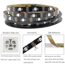 Load image into Gallery viewer, WS2815 breakpoint transmission pixel addressable digital LED strip