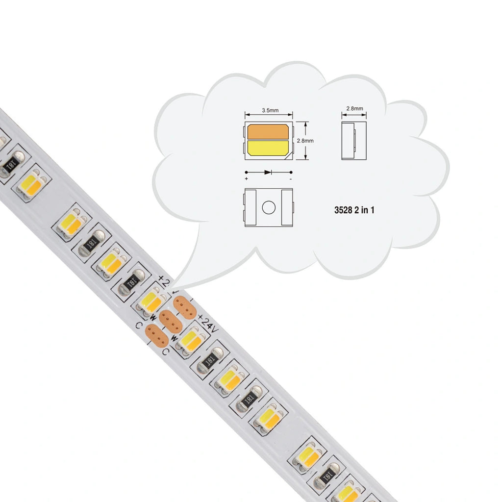 SMD3528 dual color LED strip