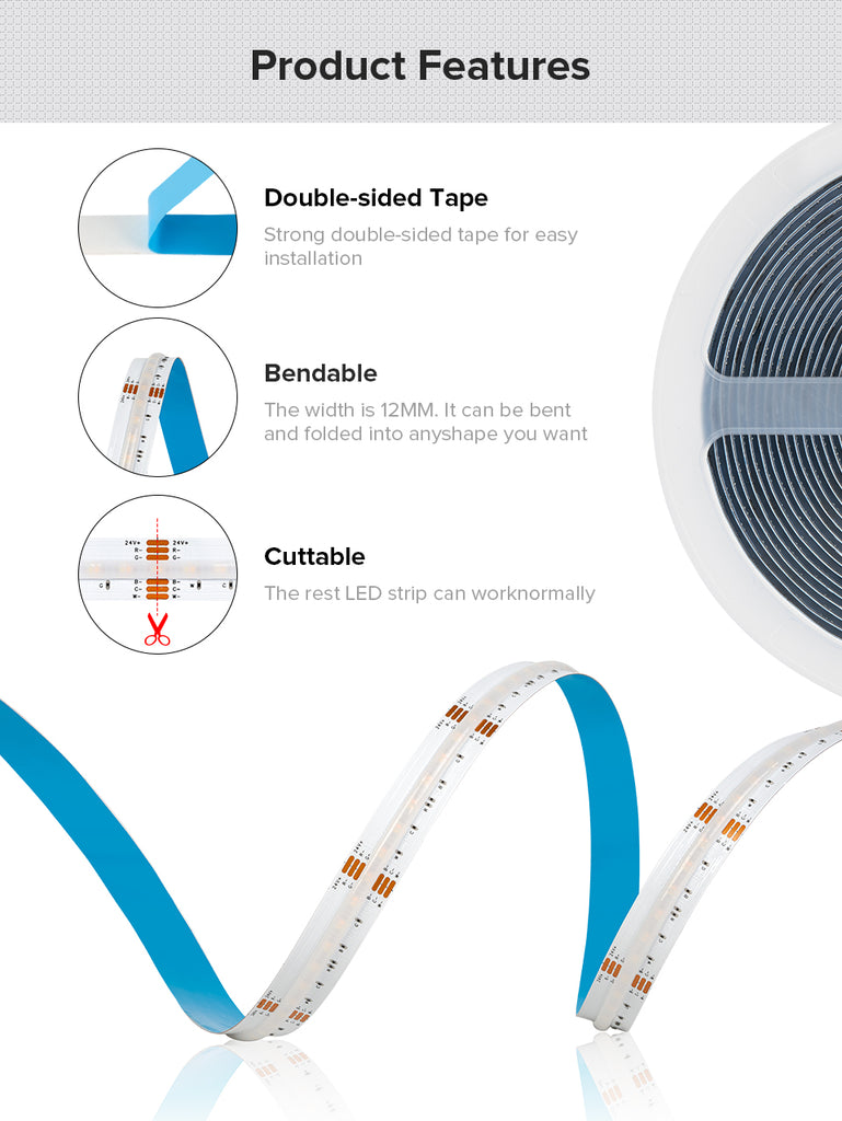 COB RGBCCT LED strip