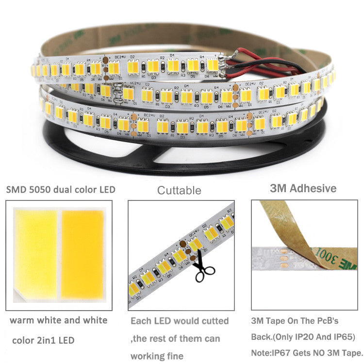 SMD5050 dual color LED strip