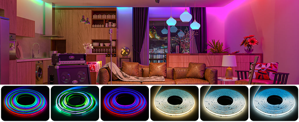 SPI WS2814 RGBW COB LED strip